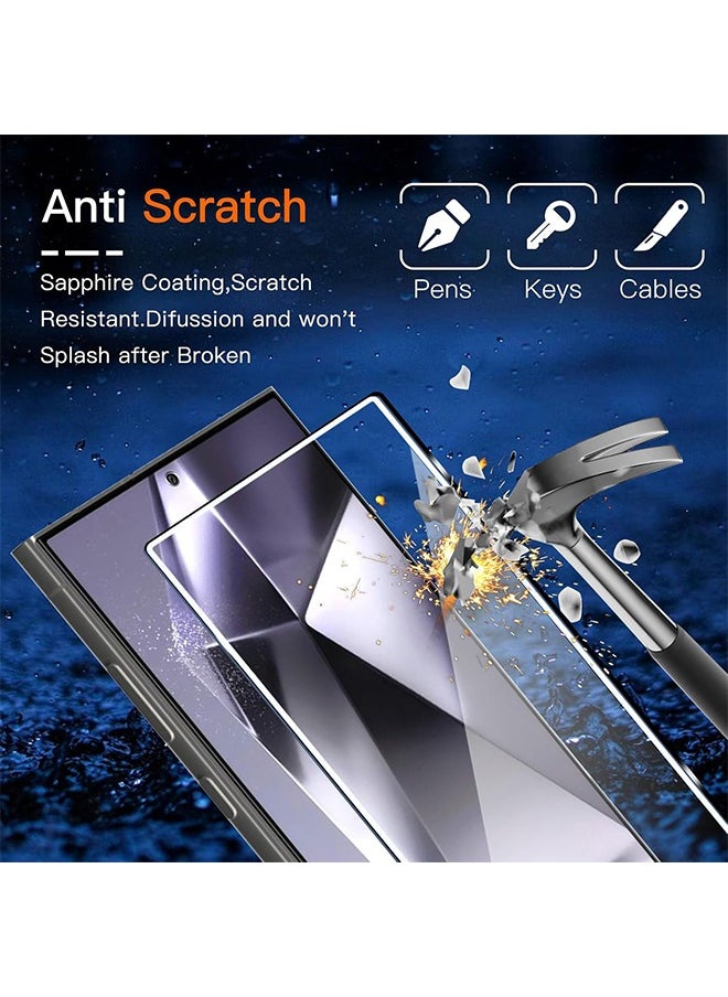 Lemon 2 Pack Samsung Galaxy S24 Ultra Screen Protector Tempered Glass, Anti-Fingerprint Bubble Free, Tempered Glass Film Clear  - Image 3