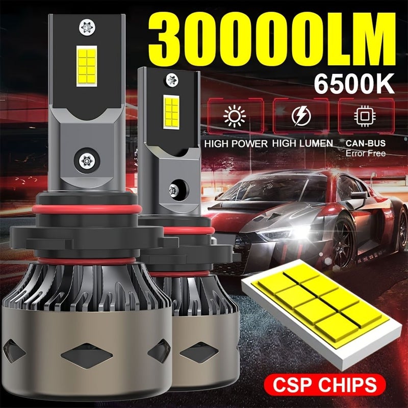 2 قطعة 30000LM 6500K 8054 شريحة CSP H8 H9 H11 H16 B037 بدون أخطاء كانبوس شعاع عالي ومنخفض لمبات LED متينة للسيارات رؤية محسّنة قيادة آمنة 12V - Image 1