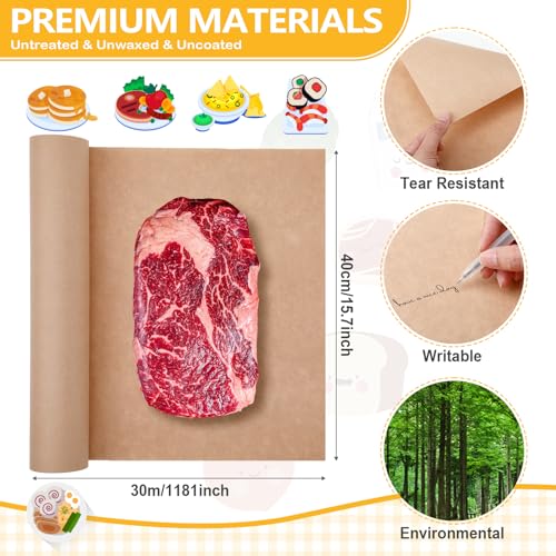 Widecook 270 Pcs Charcuterie Board Accessories Cheese Butter Spreader Knife Set Butcher Paper Roll Serving Tongs Forks Spoons Dipping Bowls Dippers Cocktail Picks for Party Wedding Christmas (Gold) - Image 3