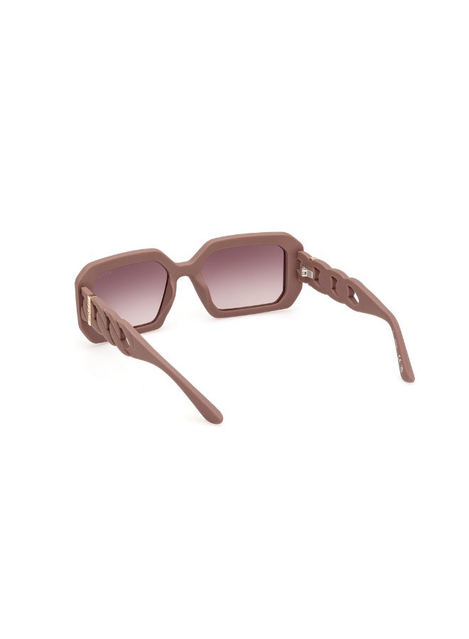 GUESS Gu00110 Geometric Injected Sunglasses For women size 54, Matte Beige - Image 3