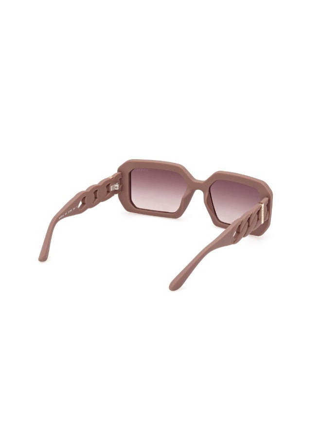 GUESS Gu00110 Geometric Injected Sunglasses For women size 54, Matte Beige - Image 5