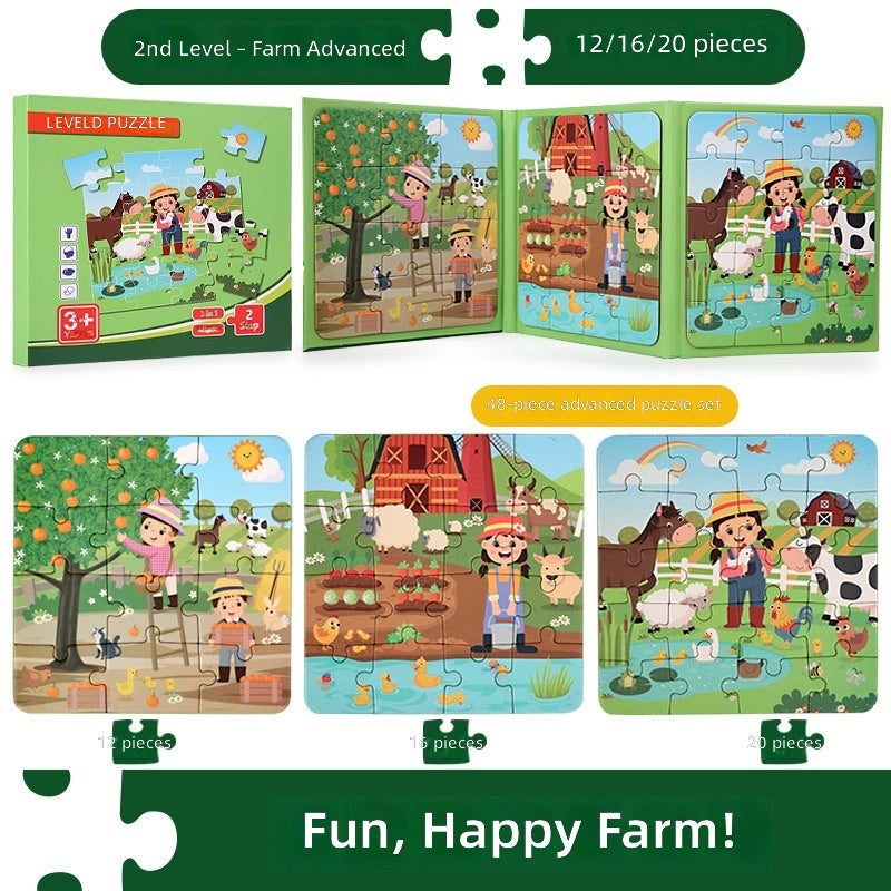 Cross-Border Magnetic Puzzle for Kids Aged 3-6 - Early Childhood Education Cartoon  Toy