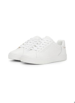 TOMMY HILFIGER Women's Essential Court Sneakers Low Top - Leather, White  - Image 4