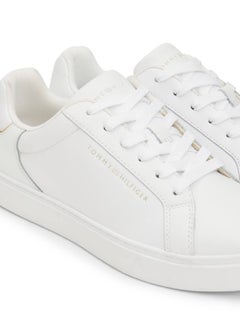 TOMMY HILFIGER Women's Essential Court Sneakers Low Top - Leather, White  - Image 5