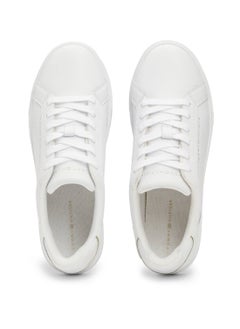 TOMMY HILFIGER Women's Essential Court Sneakers Low Top - Leather, White  - Image 3
