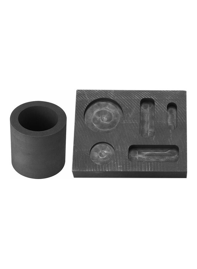 NIBEMINENT 6-Piece Graphite Crucible Set Silver/Black - Image 3