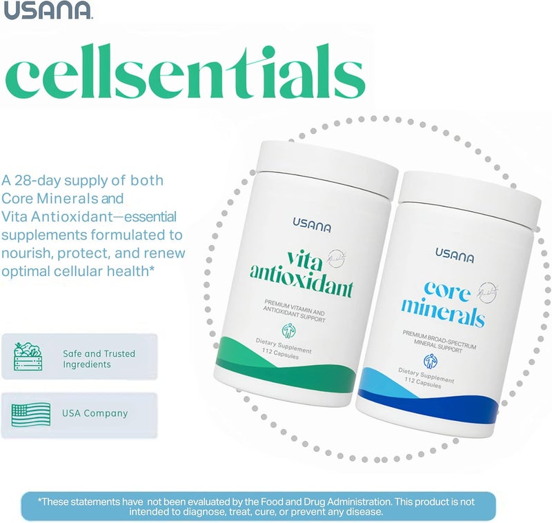 USANA CellSentials  Core Minerals and Vita Antioxidant with InCelligence Technology to Support Total Body Health  112 Tablets Per Bottle  28 Day Supply - Image 3