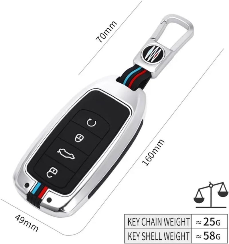 غطاء مفاتيح سيارة لـ Chery Tiggo 8 Pro / Tiggo 8plus / New 5 Plus / 7pro / Chery Tiggo 7 Pro MAX / Omoda 5 / C5 / Modod 4 أزرار (سميك + سحابة مربعة) - Image 5