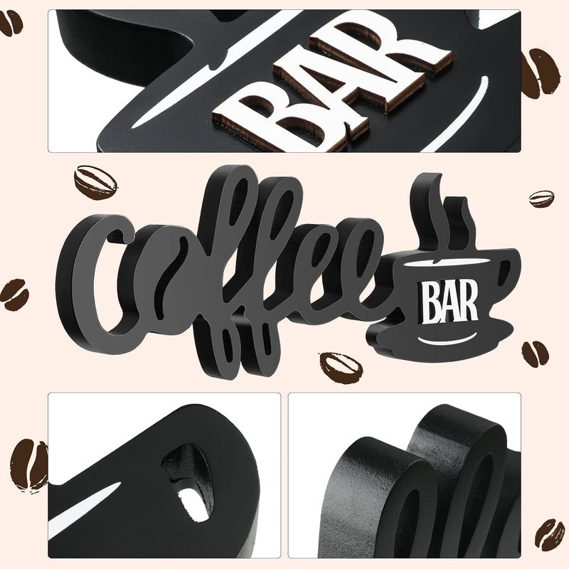 TPGP Yulejo Coffee Bar Sign - Wooden Block Farmhouse Rustic Decor for Home Office Kitchen - Image 3