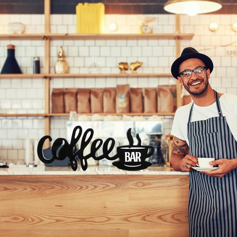 TPGP Yulejo Coffee Bar Sign - Wooden Block Farmhouse Rustic Decor for Home Office Kitchen - Image 2