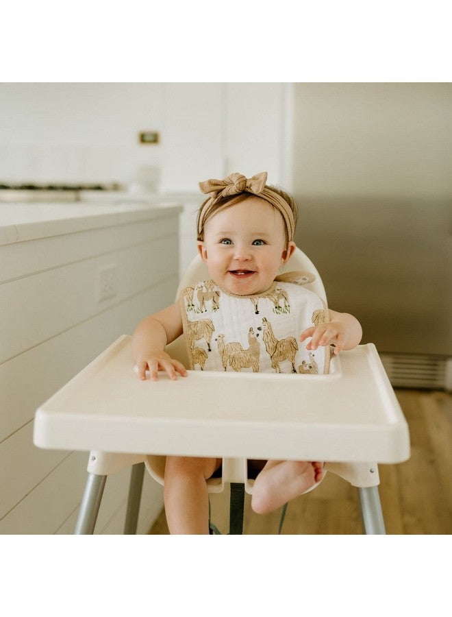 ليتل يونيكورن مريلة ليتل يونيكورن الكلاسيكية الفاخرة، عبوة من 3 قطع | قابلة للتعديل مع نمو الطفل | قماش ناعم على البشرة | مثالية للأطفال حديثي الولادة (لاما لاما) - Image 2