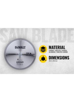 DEWALT DEWALT DW03225 10" 120T Circular Aluminium Saw Blade for cutting  - Image 2