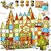 VigorFun Magnetic Tiles Building Toys Set for Kids Ages 35 48 STEM Construction Kit with 8 Magnetic Blocks Educational Sensory Magnetic Toys Gifts for Toddler Boys Girls Learning Classroom - Image 2