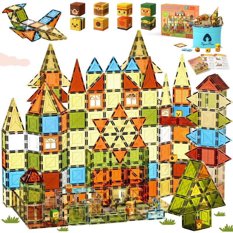 VigorFun Magnetic Tiles Building Toys Set for Kids Ages 35 48 STEM Construction Kit with 8 Magnetic Blocks Educational Sensory Magnetic Toys Gifts for Toddler Boys Girls Learning Classroom - Image 4