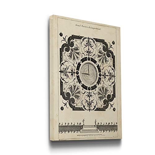 Renditions Gallery Landscape Style Canvas Wall Art Ready to Hang: Rustic Italian, Neutral Garden Nature & Ocean Beach & Modern Abstract Wall Art for Home & Office - Garden Parterre VIII 8X12 - Image 2