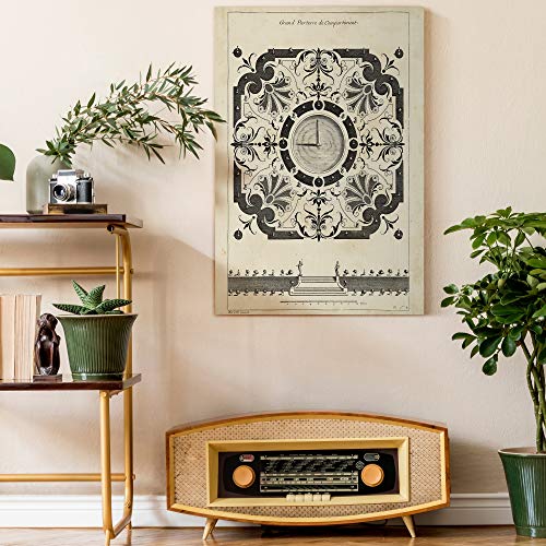 Renditions Gallery Landscape Style Canvas Wall Art Ready to Hang: Rustic Italian, Neutral Garden Nature & Ocean Beach & Modern Abstract Wall Art for Home & Office - Garden Parterre VIII 8X12 - Image 4
