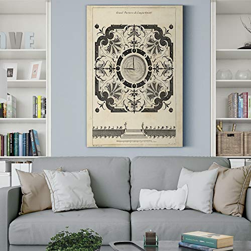 Renditions Gallery Landscape Style Canvas Wall Art Ready to Hang: Rustic Italian, Neutral Garden Nature & Ocean Beach & Modern Abstract Wall Art for Home & Office - Garden Parterre VIII 8X12 - Image 3