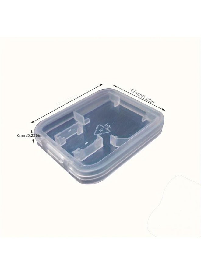 Dual Card Memory Holder Storage Box Clear Front Blue Back SD TF USB Cable Organizer - Image 3