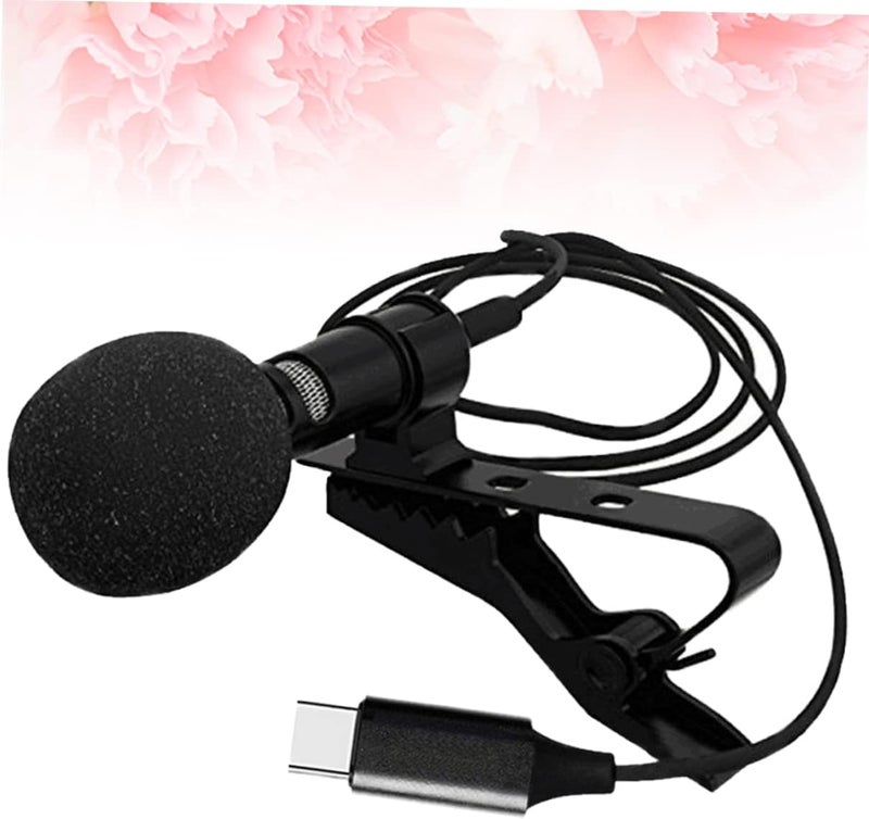 ميكروفون صغير من نوع Lavalier من NUOBESTY لتسجيل الصوت على الهواتف الذكية، تصميم محمول للمقابلات ومقاطع الفيديو والبث المباشر، اللون أسود - Image 4