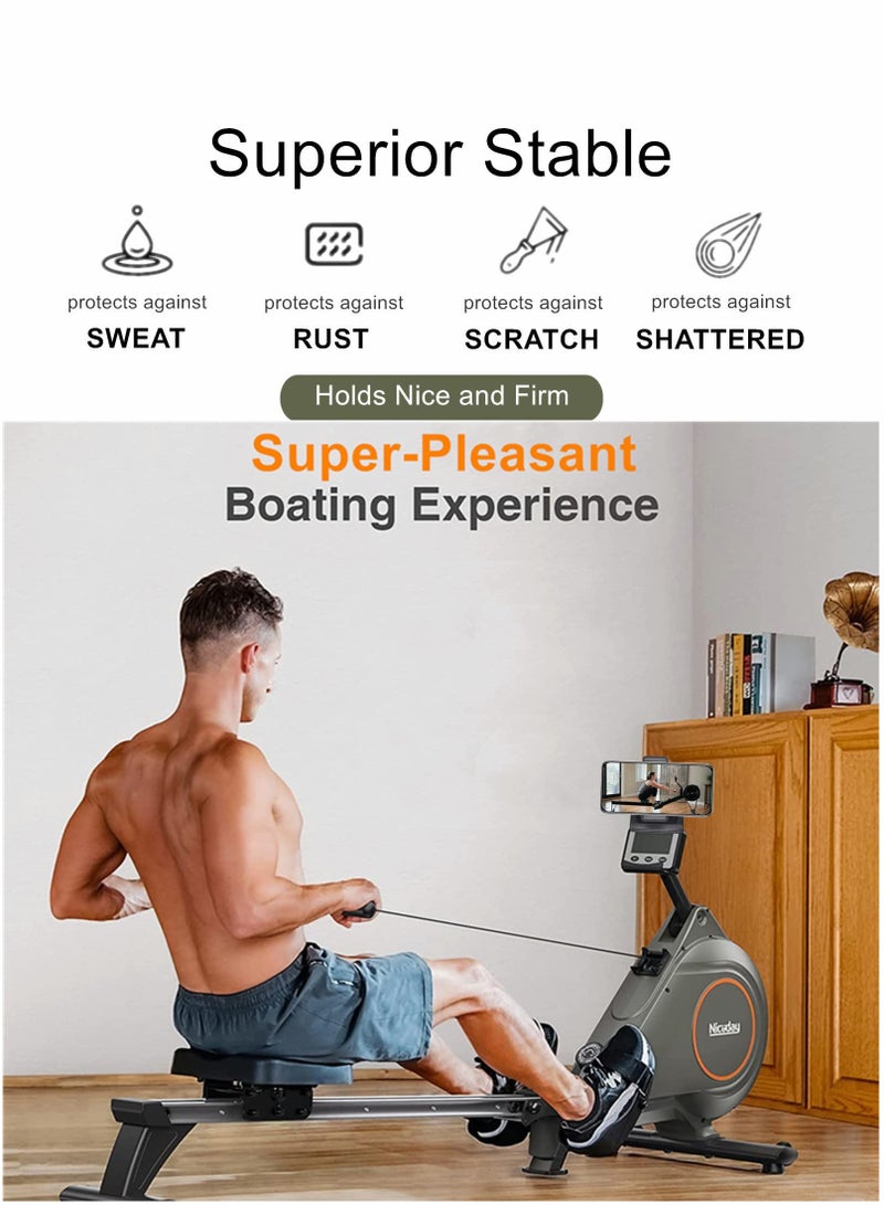 حامل هاتف قابل للتعديل لآلات التجديف ومعدات اللياقة البدنية - يناسب الهواتف حتى 8" - متوافق مع كونسبت 2، سكيرج، بايكيرج - Image 2