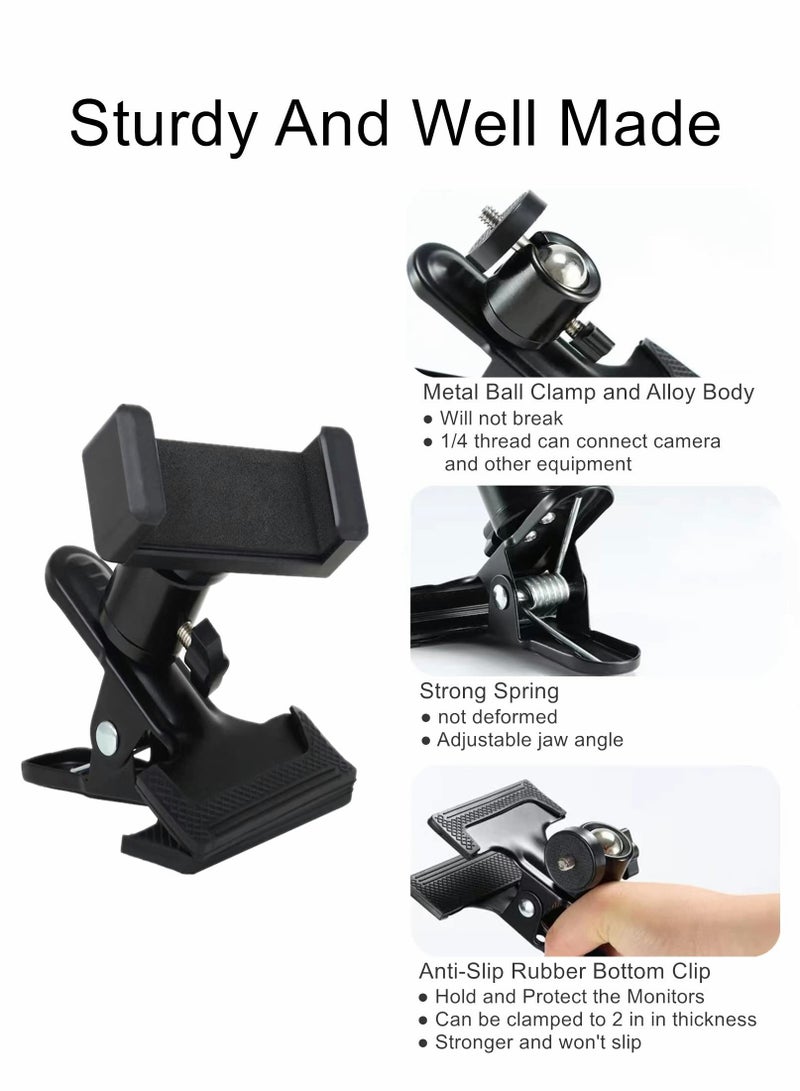 حامل هاتف قابل للتعديل لآلات التجديف ومعدات اللياقة البدنية - يناسب الهواتف حتى 8" - متوافق مع كونسبت 2، سكيرج، بايكيرج - Image 4