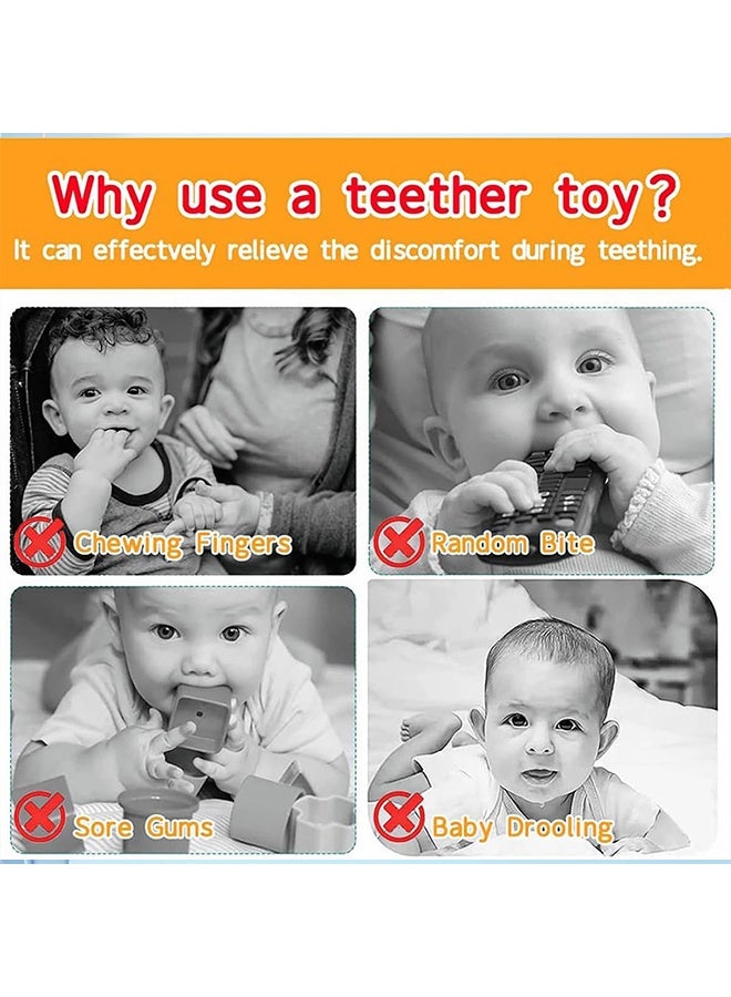 JS Baby Teether Toy Chew Toy TV Remote Control Shape Teething Relief Baby Toy for Infants - Image 4