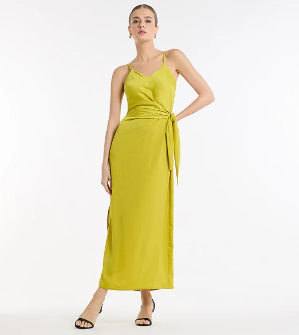 بي سي بي جي BCBG Satin Strappy Dress