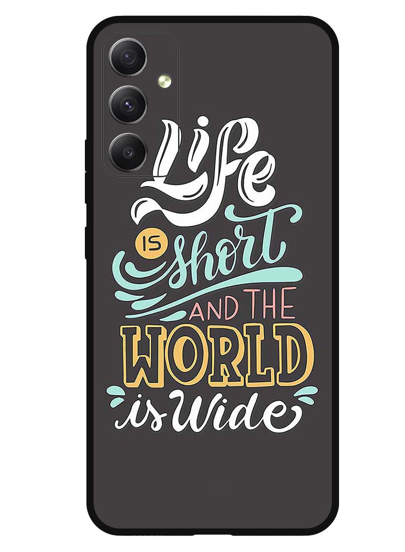 Theodor Protective Case Anti Scratch Shock Proof Bumper Cover For Samsung Galaxy A24 4G Life Is Short - Image 1