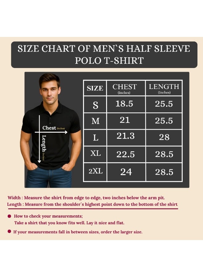 PRINTSHOP4ME Pack of 10 Pcs Men's Regular-Fit Golf Polo T-shirt Pure Cotton Short Sleeve 220 GSM Basic Colors - Image 3