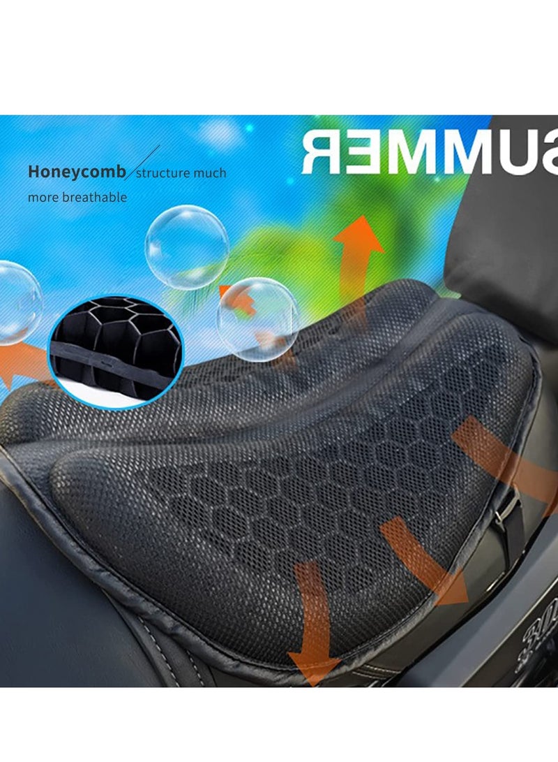 Excefore Motorcycle Seat Cushion 3D Honeycomb Motorcycle Gel Seat Cushion Petal Shape Design - Not Stuffy, Protecting Sensitive Areas, Stay Cool and Comfortable for Long Ride - Image 5