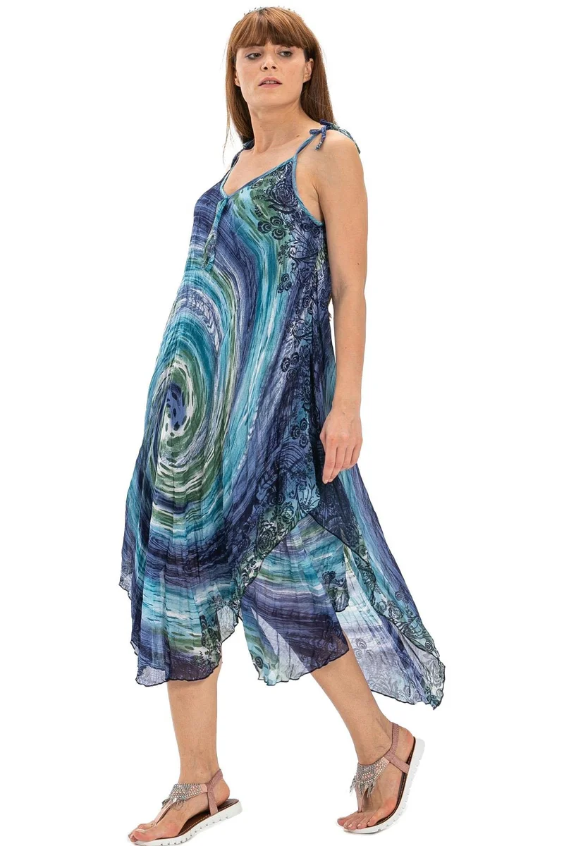Eliş Şile Bezi Printed Chiffon Dress