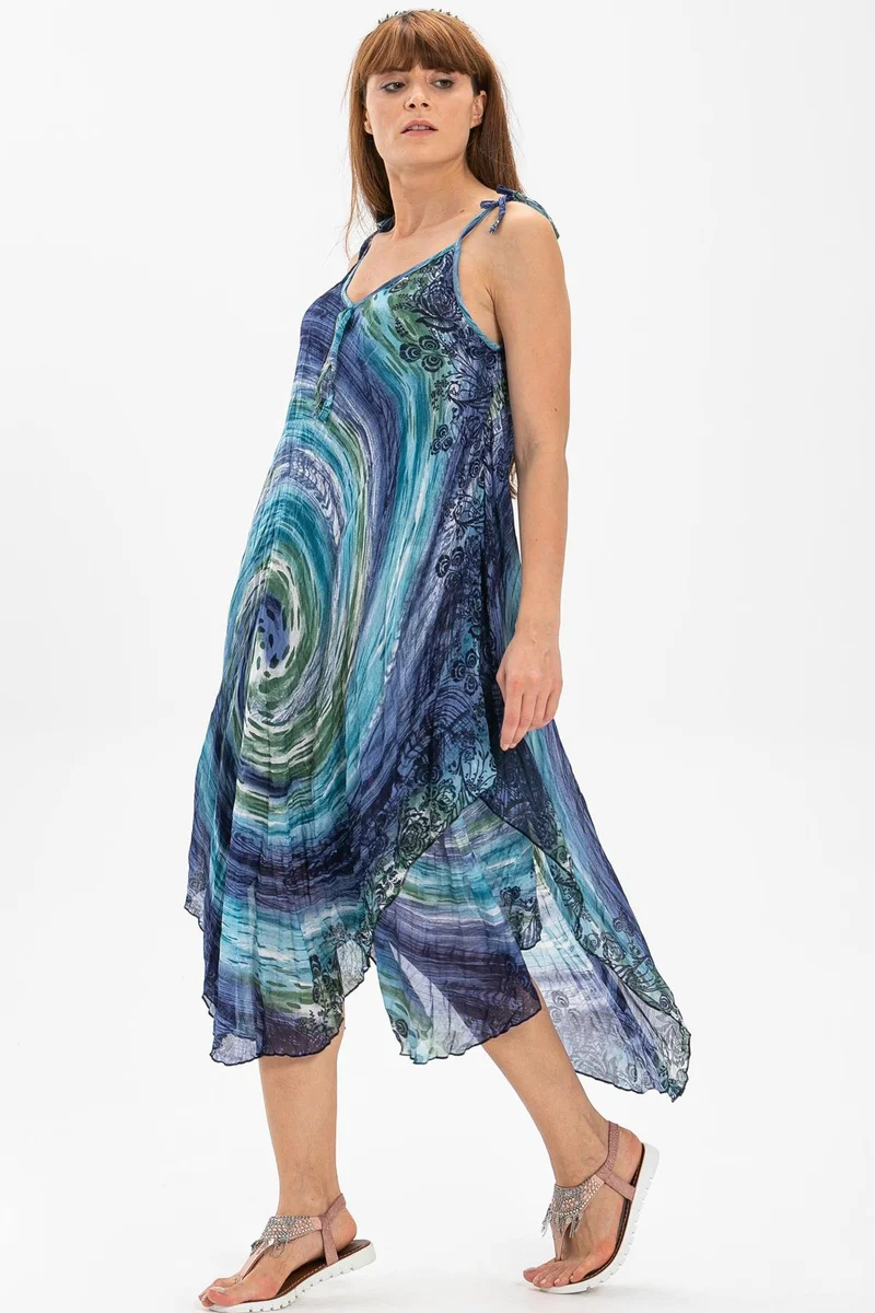 Eliş Şile Bezi Printed Chiffon Dress