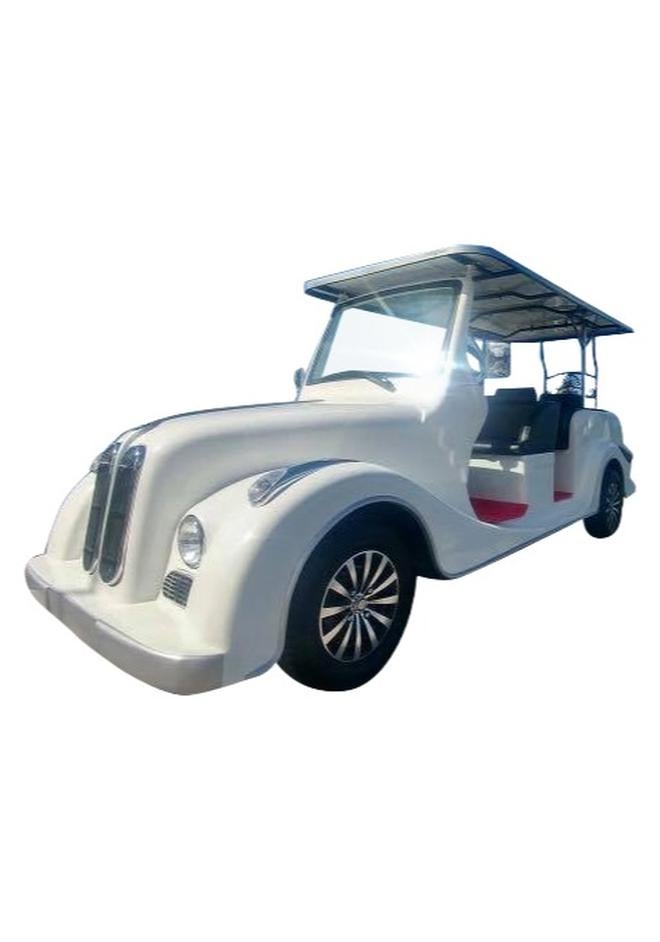 LVTONG LT-S6.FB Electric Classic Golf Cart – 6-Seater (4+2), 48V 5kW Motor, 100km Range – White 2025 - Image 1