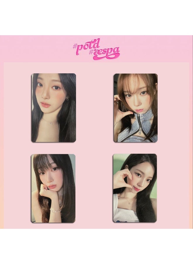 NIBEMINENT 4 Pcs Kpop Aespa Lomo Cards Card For Fans Collection Gifts - Image 1