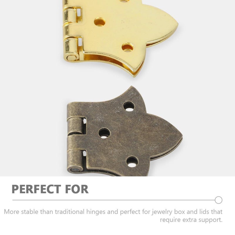 4Pcs Antique Bronze Small Metal Hinges For Wooden Jewelry And Craft Boxes - Image 5