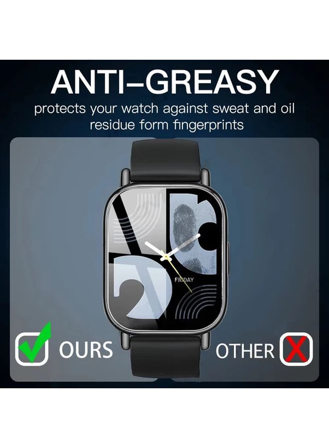 3 Pcs 9H Premium Tempered Glass Screen Protector For Redmi Watch 5 Active Clear HD Film - Image 4