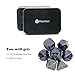 Haxtec Black Metal DND Dice Set DD WGift Metal Case Polyhedral Dice Compatible with Dungeons and Dragons TTRPGBlack Blue Numbers - Image 4