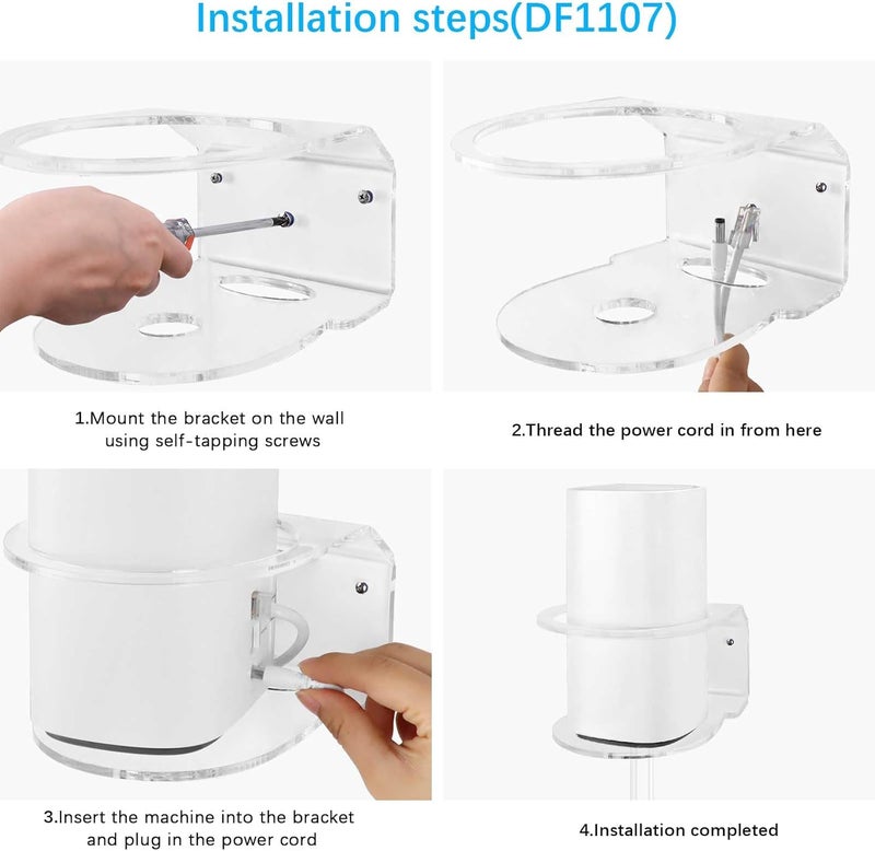 هولاكا حامل تثبيت على الحائط HOLACA متوافق مع نظام شبكة Linksys Velop Pro WiFi 6E وجهاز TP-Link Deco X90 AX6600، دعامة أكريليكية متينة (عبوة واحدة) - Image 4