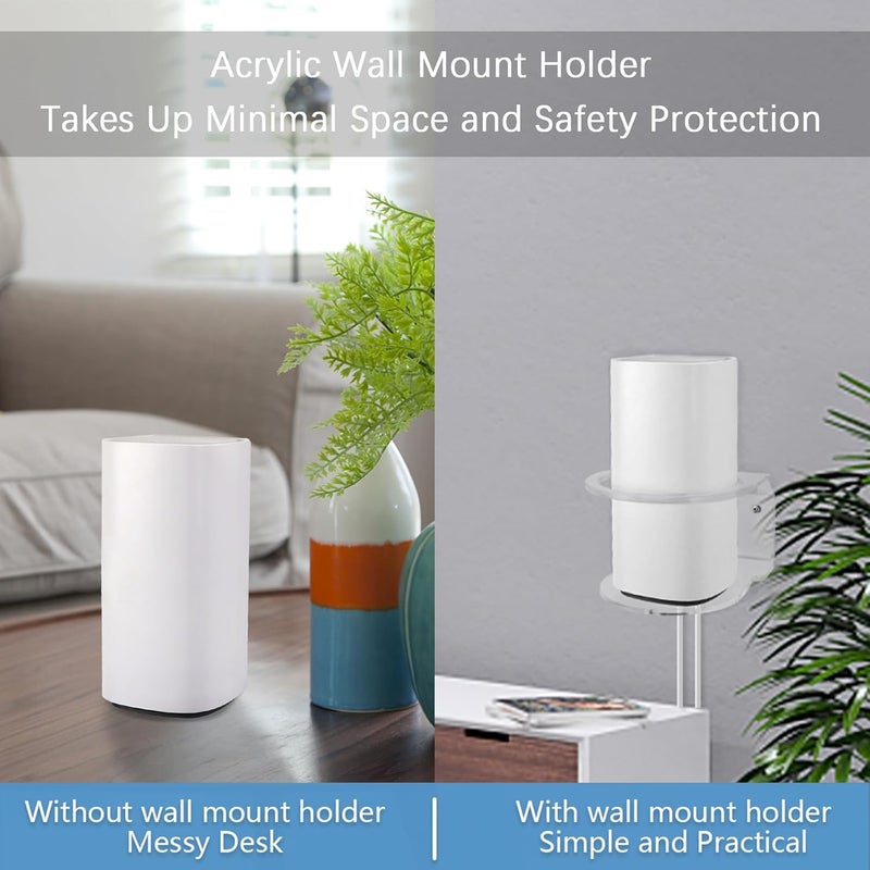 هولاكا حامل تثبيت على الحائط HOLACA متوافق مع نظام شبكة Linksys Velop Pro WiFi 6E وجهاز TP-Link Deco X90 AX6600، دعامة أكريليكية متينة (عبوة واحدة) - Image 5