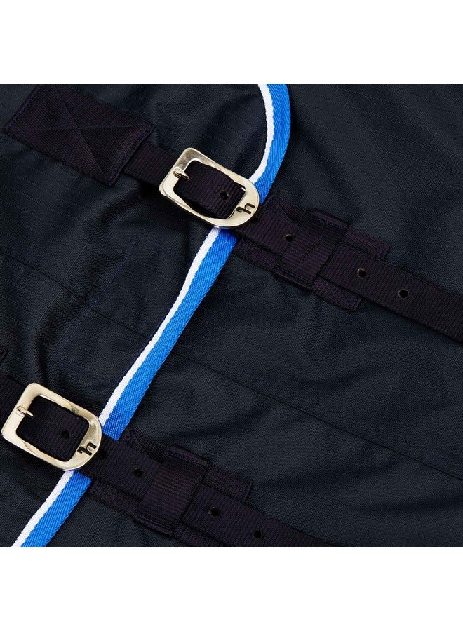 HORZE Glasgow Light Weight Waterproof Turnout Horse Sheet (No Fill) - Dark Blue - 75 in - Image 3