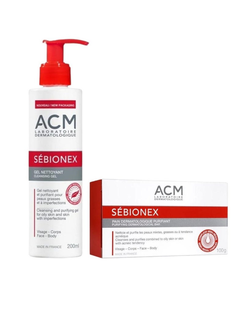 ACM Sebionex Cleansing Soap and Cleansing Gel for Oily Skin 
