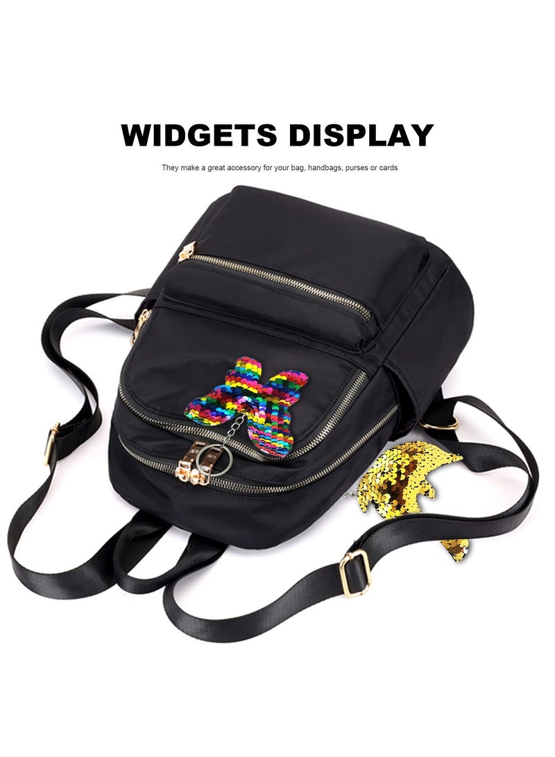 KASTWAVE Colorful Sequin Keychains, Girls Keyrings Party Bags Fillers, Colorful Reversible Sequins, Birthday Party Gifts Supplies,for Kids & Adults Birthday Favors Backpack Accessories 20 pcs - Image 3