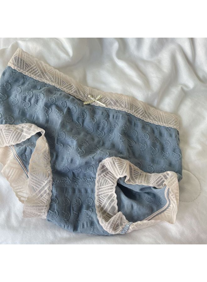 Chubby Girl 100.00kg Wearing Plus Size Traceless Women's Underwear Jacquard Women's Underwear Women's Breathable Mid-waist Women's Briefs