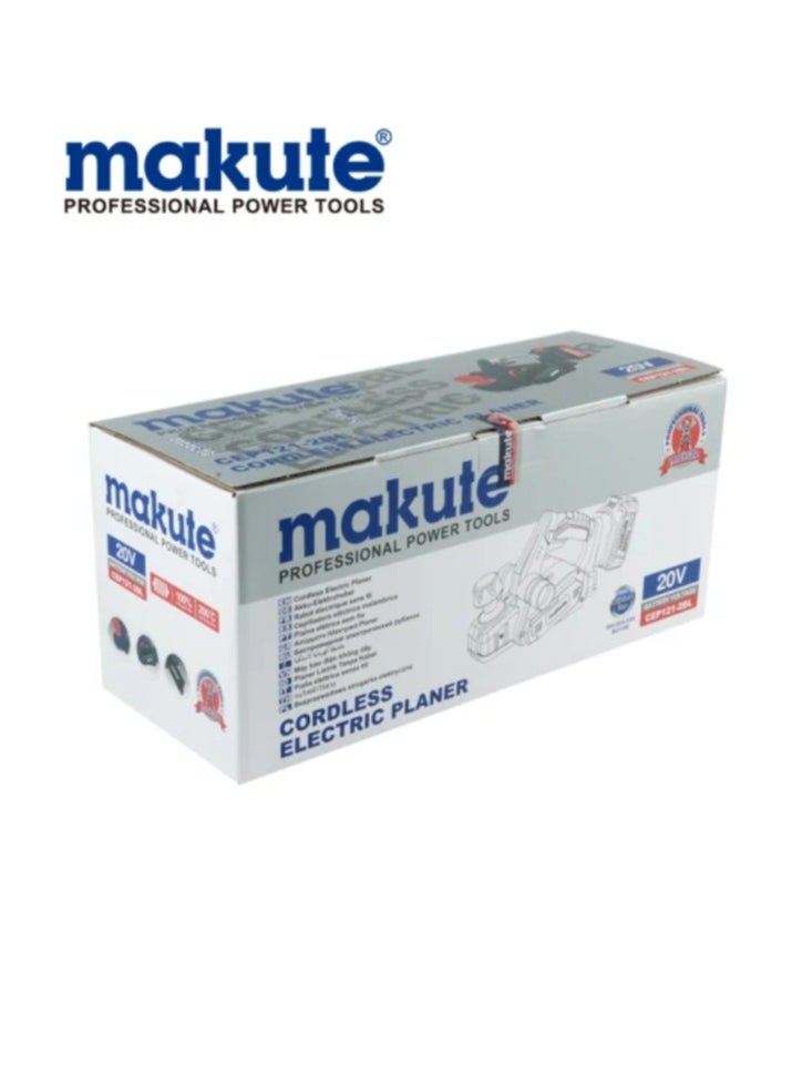 makute - Cordless Wood Planer  20V with 16000min  no load speed for shaves and shapes wood edge smoothing and leveling framing lumber(CEP121-2BL) - Image 1