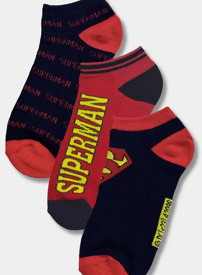 SUPERMAN  Pack of 3 - Superman Ankle Length Socks for Men | Best Price UAE