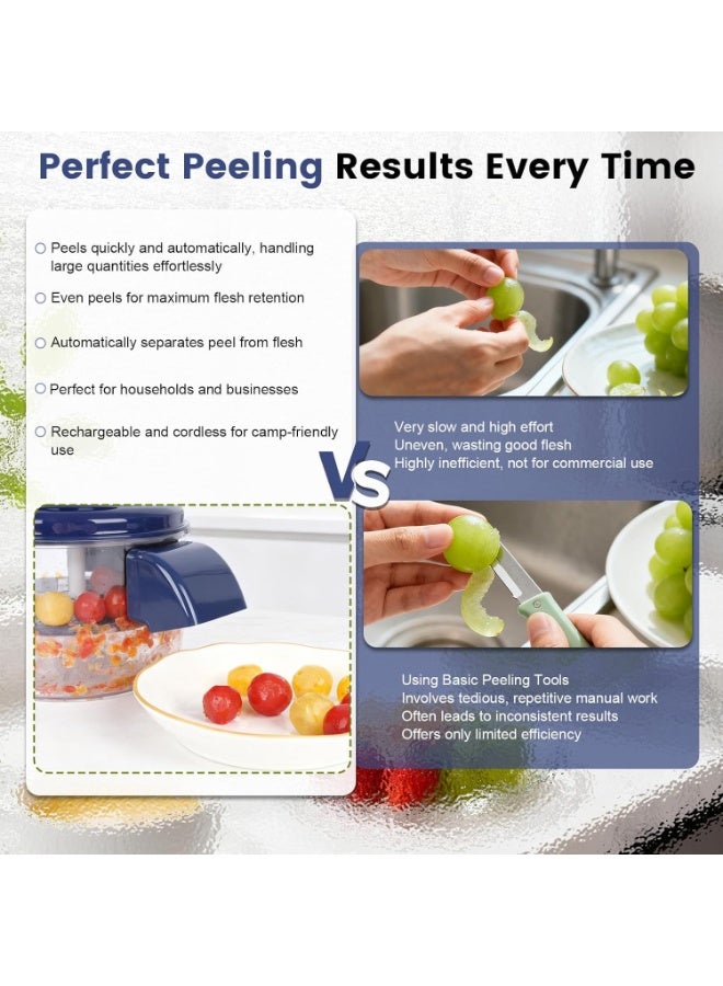 Automatic Grape & Small Fruit Peeler – Electric Garlic, Cherry Tomato & Mini Fruit Peeling Machine, Fast & Efficient Kitchen Gadget for Smooth, Clean, Hands-Free Peeling, Time-Saving Food Prep - Image 5
