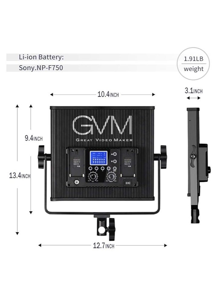 GVM 520S-B2L Bi-Color LED Video Light Kit – 2-Pack Studio Lighting Set with Adjustable Color Temperature, Stands & Carrying Bag - Image 3