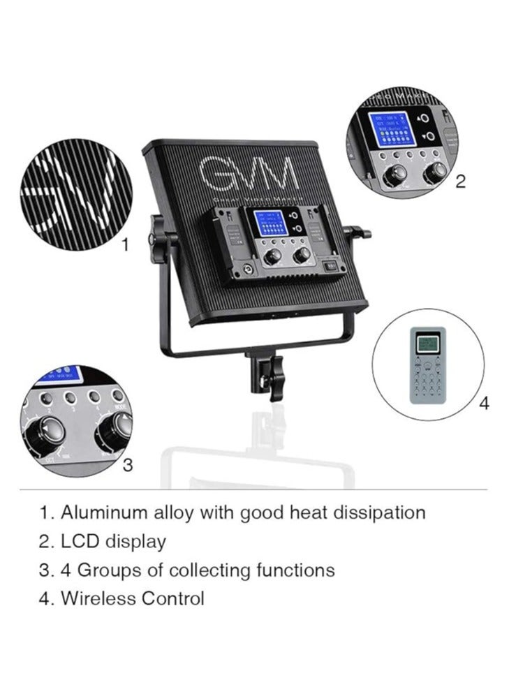 GVM 520S-B2L Bi-Color LED Video Light Kit – 2-Pack Studio Lighting Set with Adjustable Color Temperature, Stands & Carrying Bag - Image 4
