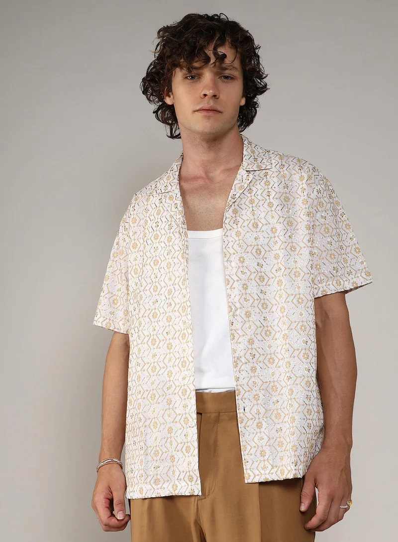 كامبوس سوترا قميص هندسي مطرز