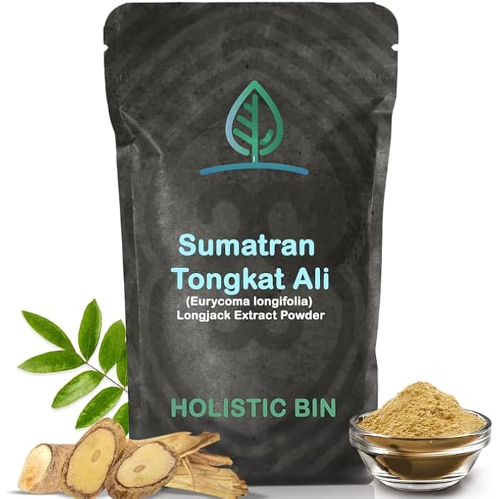 Holistic Bin Tongkat Ali Extract Powder – Premium Longjack Harvested from Sumatran Forests – Herbal – No Fillers or Preservatives – 50 Grams - Image 1